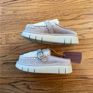 Mou Beige Slippers with Cream Accents